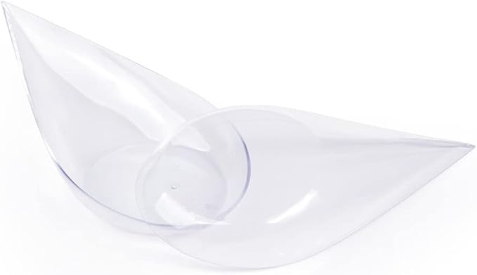 480 Case Tiny Clear Appetizer Plates Mini Plastic Dessert Spoons Professional-Grade Recyclable Party Small Serving Platter Clear Disposable Plates Serving Tray for Events CMJJ