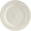 Tuxton China ASU-006 Plate, 10" Diameter, Round, Wide Rim, Embossed Pattern, Microwave and Dishwasher Safe, Oven Proof, Fully Vitrified, Ceramic, AlumaTux, San Marino, Pearl White, Pack of 12