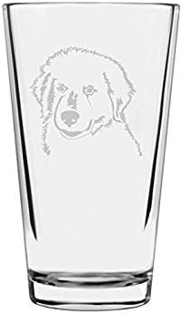 Great Pyrenees Dog Themed Etched All Purpose 16oz Pint Glass