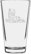 Yorkshire Terrier Custom Personalized Dog Themed Etched All Purpose 16oz Pint Glass