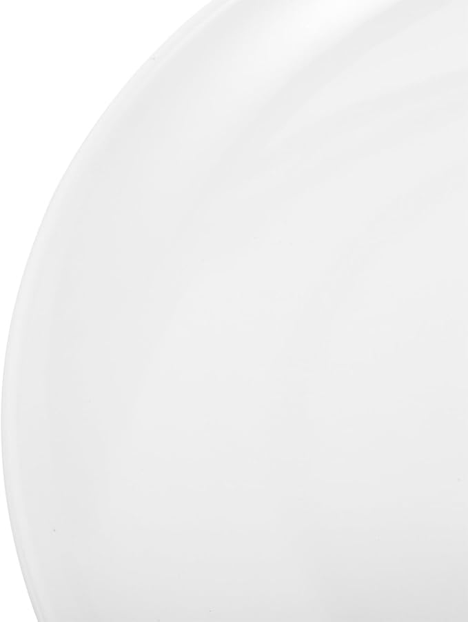 White Plastic Dinner Plates round 201mm Food Tray Sturdy Melamine Tableware for Home and Commercial Use Party Snack Serving Dishes
