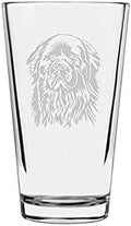 Newfoundland Dog Themed Etched All Purpose 16oz Pint Glass