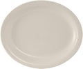 Tuxton China TNR-041 Platter, 8-1/2" x 6-7/8", Oval, Narrow Rim, Microwave and Dishwasher Safe, Oven Proof, Fully Vitrified, Ceramic, Nevada, American White/Eggshell, Pack of 36