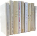 Real Books by Color® (Set of 7, White Cream) Decorative Bookshelf Home Decor Shelf Styling Photo Prop