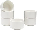 Vikko Modern Soup Bowls, Set of 6 Matte White Porcelain Bowls, Stackable 14 oz Elegant Restaurant Style Soup Bowl Set, Microwave and Dishwasher Safe