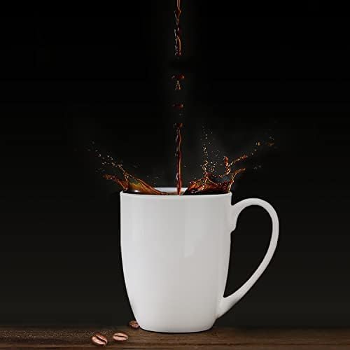 Chulan White Over 45% Bone Content Fine Bone China Coffee Mugs 10 oz, - Image 6