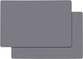Gartful Gray Silicone Mats for Kitchen Counter, Large Silicone Countertop Protector, 25" x 17" Heat Resistant Desk Saver Pad, Nonskid Multipurpose Mat, Placemat, Non-Slip, 2PCS