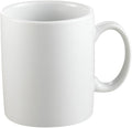CAC China MUG-C12 12-Ounce Porcelain Round C-Handle Mug, Super White, Box of 36 by CACChina