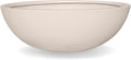 6.9" H x 19.7" D Round Bowl Fiberstone Planter for Succulent and Lotus with Drainage Hole, Smooth Finishes, Weather Resistant, Included 2 Extra Coco Mats (Kilim Beige, 17.9" Pot Opening)