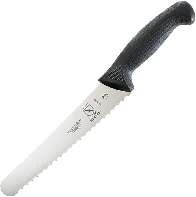 Mercer Culinary M23208 Millennia Black Handle, 8-Inch Wavy Edge Wide, Bread - Image 2