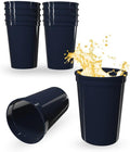 PartyPrints 10 Pack Small 10 to 12 oz Navy Blue Reusable Blank Plastic Cups by PartyPrints