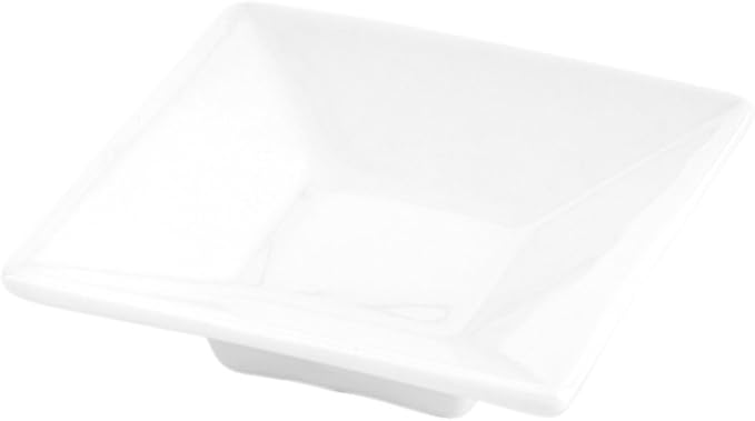 Restaurantware-3 Inch Square Mini Plates, 10 Square Small White Plates For Appetizers - Microwavable, Oven-Safe, White Appetizer Plate, Won't Chip, For Appetizers Or Desserts