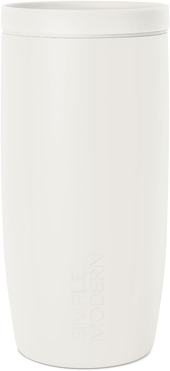 Simple Modern Insulated Travel Coffee Mug 360° Lid | 16oz | Cream | Voyager by Unknown