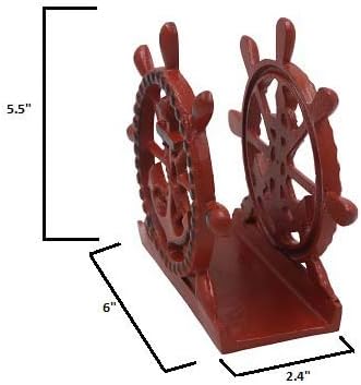 THDC Nautical Napkin Holder, Lunch, Dinner, Nautical Collection Napkin Holder, Made of Metal (Anchor Distressed Red)