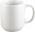 CAC China CupsMugs PRM-12-P 12 oz Porcelain Round Stacking Mug Super White by CACChina