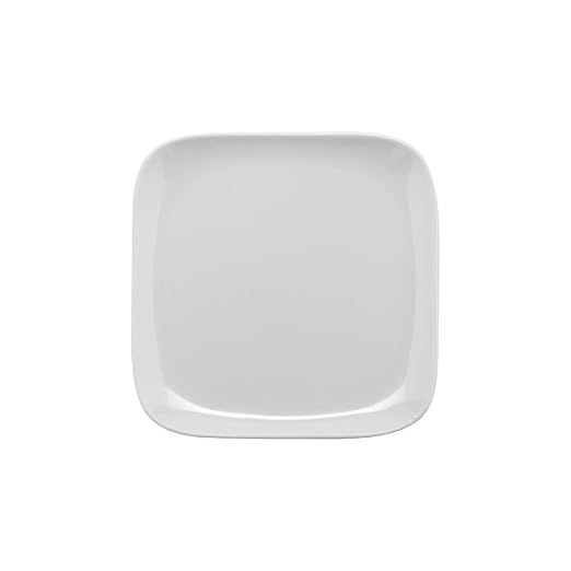 G.E.T. CS-6114-W-EC 4" Square Coupe Plate, Siciliano Dinnerware, White (Pack of 4)