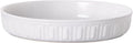 Fun Elements Shallow Dog Bowls, 8" Ceramic Dog Food Plate for Small and Medium Breeds, Non-Slip, Flat and Wide, Dishwasher Safe, Suitable for Puppies and Kittens (White)
