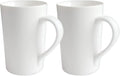 2 Pack 12 OZ Ceramic Coffee Cup Simple Pure White Ceramic Cup | Plain Large by Belinlen