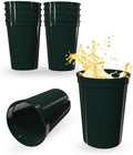 PartyPrints 10 Pack Small 10 to 12 oz Dark Green Reusable Blank Plastic Cups by PartyPrints