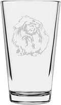 Pekingese Customizable Dog Themed Etched All Purpose 16oz Pint Glass