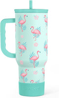 Flamingo Tumbler, Stainless Steel Insulated Tumblers Coffee Mug Cup by SANDJEST