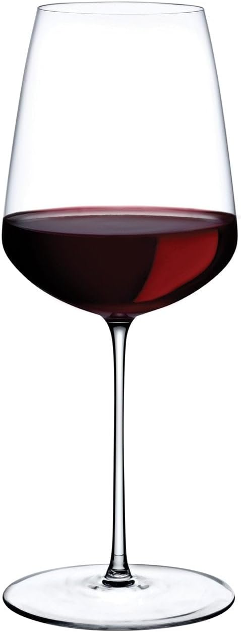 NUDE GLASS Stem Zero Powerful Red Wine Glass 18.5 oz, Crystal Hand Blown Drinking Glasses, | Handmade |, Lead- Free, Modern Wine Glasses, Perfect for Cocktail (1, 18.5 oz)