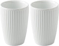 Sizikato 2pcs Pure White Porcelain Tumbler, 9 Oz Drinking Cup Coffee Cup by Sizikato