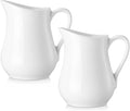 Gurygo 2 Oz Creamer with Handle, Small Classic White Fine Porcelain Creamer by FocusonHomeKitchen