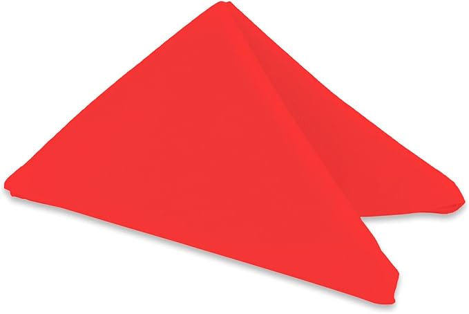 Polyester Cloth Napkins - Washable Soft Table Linens - Durable & Elegant for Dining, Restaurants, Weddings, Events, Rentals, Banquets, & Parties - Premium Quality Set of 250, Red, 17"x17"