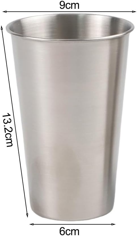 Stainless Steel Camping Mug Set, Lightweight Handleless Travel Coffee Cup - Image 2