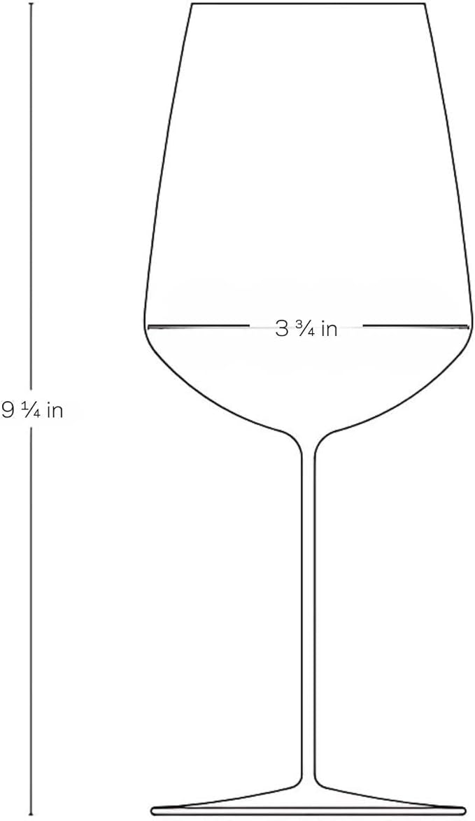 NUDE GLASS Stem Zero Powerful Red Wine Glass 18.5 oz, Crystal Hand Blown Drinking Glasses, | Handmade |, Lead- Free, Modern Wine Glasses, Perfect for Cocktail (1, 18.5 oz)