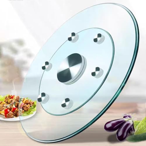 18.9 inch Lazy Susan for Table Top Tempered Glass Rotating Serving Tray for Dining Table, Kitchen Lazy Susan Organizer Spinning Rotating Food Server Party Centerpieces