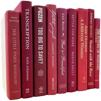 Real Books by Color® (1 Single, Red) Decorative Bookshelf Home Decor Shelf Styling Photo Prop