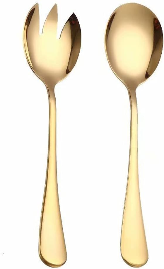 Salad Servers Salad Spoons and Fork Set Stainless Steel Serving Utensils by Unknown