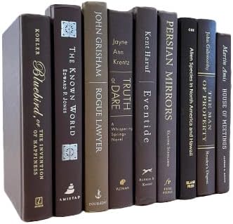 Real Books by Color® (Set of 5, Brown) Decorative Bookshelf Home Decor Shelf Styling Photo Prop