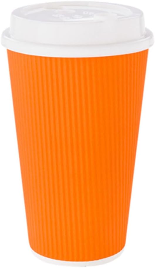 Restaurantware 16 Ounce Ripple Wall Disposable Coffee Cups, 500 Insulated - Image 11