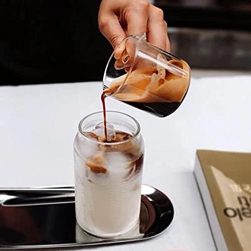 BCnmviku Shot Glasses Espresso Parts Double Spouts Milk Cup Clear Glass - Image 4