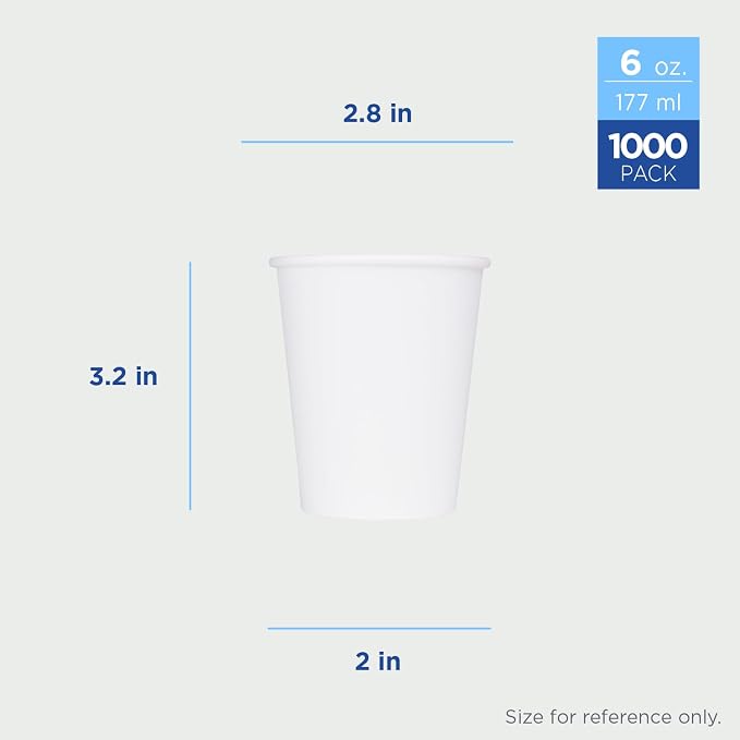 Karat 6 oz Paper Coffee Cup White Small Disposable Cup - Image 4