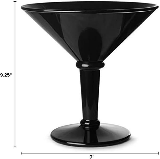 G.E.T. SW-1419-BK Shatterproof Jumbo Martini Cocktail Glass, 48 Ounce, - Image 8