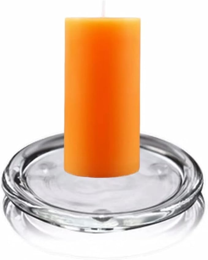 4 Pack Glass Candle Holder 4" Clear Beautiful Transparent Round Candle Plate… - Image 4
