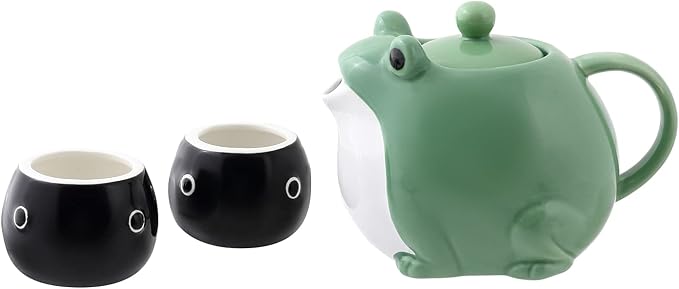 Frog Teapot & Cup Set, Japanese Tea Service - Image 2