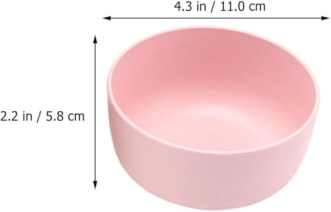 8pcs Fiber Rice Bowls Eco-friendly Salad Serving and Noodle Bowls Fall-resistant Smooth Finish for Home Dining and Food Storage
