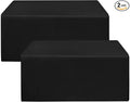 HolidayIdeas Fitted Black Tableclothes - 96 x 30 Inch - 2 Pack Rectangle Tablecloths for 8 Foot Tables, Polyester Fabric Table Covers for Parties, Trade Show, Birthday