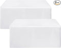 HolidayIdeas 2 Pack Fitted Table Clothes - 48 x 30 Inch - White Rectangle Tablecloths for 4 Foot Tables, Polyester Fabric Tablecloth for Folding Table, Parties, Birthday, Wedding, Trade Show