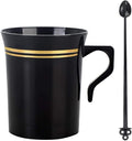 Nervure 60 Pack Black Plastic Coffee Mugs by Nervure