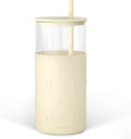 SANDJEST Glass Tumbler with Straw and Lid, Glass Water Bottle with Silicone by SANDJEST