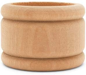 Vintage Unfinished Wood Napkin Rings Set of 12, 1-3/4 inch Unfinished Wooden Napkin Rings for Crafts & Table Decor, by Woodpeckers