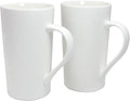 20oz Ceramic Coffee Mugs Set of 2, Large White Coffee Cups by Momugs