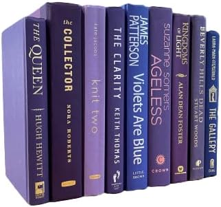 Real Books by Color® (Set of 7, Purple) Decorative Bookshelf Home Decor Shelf Styling Photo Prop