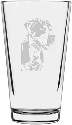 Greater Swiss Mountain Custom Personalized Dog Themed Etched All Purpose 16oz Pint Glass